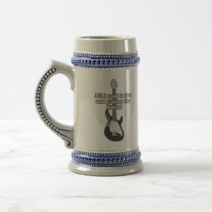 Alles wat ik nodig heb is liefde en gitaar spelen. bierpul