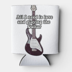 Alles wat ik nodig heb is liefde en gitaar spelen. blikjeskoeler