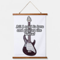 Alles wat ik nodig heb is liefde en gitaar spelen.