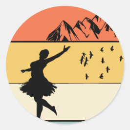 Alles wat ik nodig heb is liefde en Highland Fling Ronde Sticker