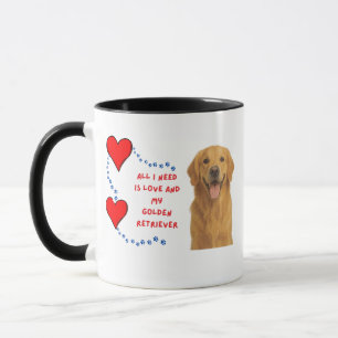 ☕🍵🐾Alles wat ik nodig heb is liefde en mijn gold Mok