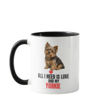 Alles wat ik nodig heb is liefde en mijn Yorkie-ko