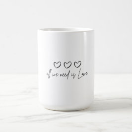 Alles wat ik nodig heb is liefde koffiemok