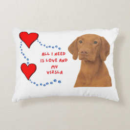 Alles wat ik nodig heb is Liefde & Mijn Vizsla – K Accent Kussen