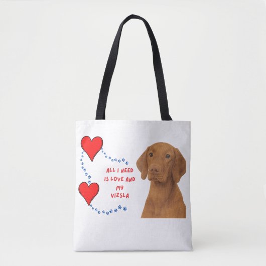 Alles wat ik nodig heb is Liefde & Mijn Vizsla 🐾� Tote Bag (Voorkant)
