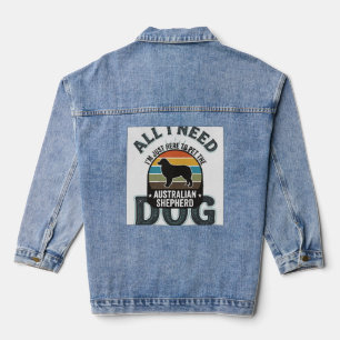 Alles wat ik nodig heb is mijn hond Vintage gravur Denim Jacket