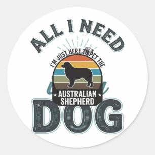 Alles wat ik nodig heb is mijn hond Vintage gravur Ronde Sticker