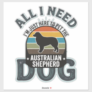 Alles wat ik nodig heb is mijn hond Vintage gravur Sticker