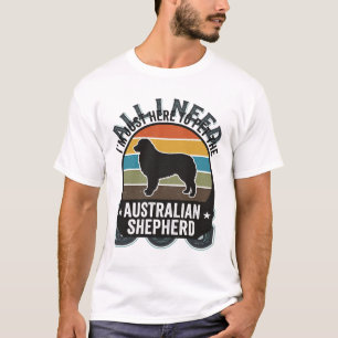 Alles wat ik nodig heb is mijn hond Vintage gravur T-shirt