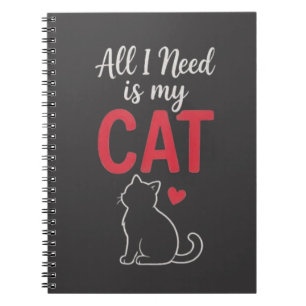 Alles wat ik nodig heb is mijn kat Mopshond kat mi Notitieboek