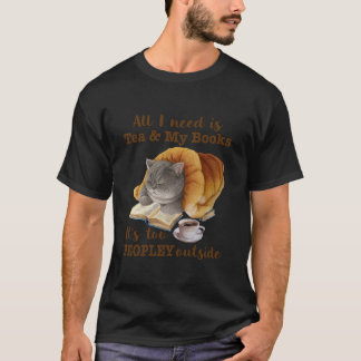 Alles wat ik nodig heb is thee Mijn boeken Grappig T-shirt