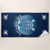 Alles wat ik nodig heb is vitamine Zee - Retrofsch Strandlaken (Voorkant)