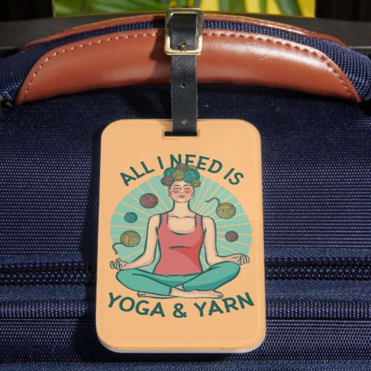Alles wat ik nodig heb is Yoga en Yarne zin Bagagelabel (Voorkant Insitu 2)