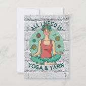 Alles wat ik nodig heb is Yoga en Yarne zin Bedankkaart (Voorkant)
