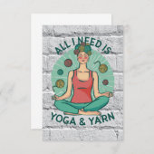 Alles wat ik nodig heb is Yoga en Yarne zin Bedankkaart (Voorkant / Achterkant)