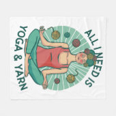 Alles wat ik nodig heb is Yoga en Yarne zin Fleece Deken (Voorkant (Horizontaal))