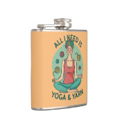 Alles wat ik nodig heb is Yoga en Yarne zin Heupfles (Rechts)
