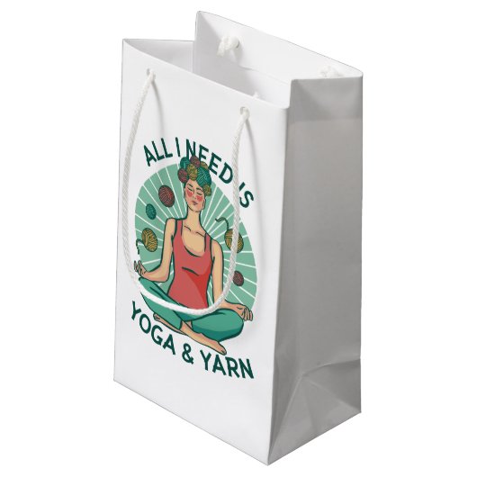 Alles wat ik nodig heb is Yoga en Yarne zin Klein Cadeauzakje (Achterkant Gekanteld)