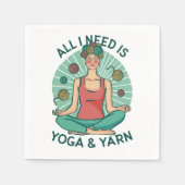 Alles wat ik nodig heb is Yoga en Yarne zin Servet (Voorkant)