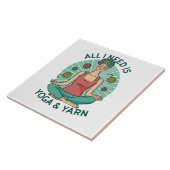 Alles wat ik nodig heb is Yoga en Yarne zin Tegeltje (Zijkant)