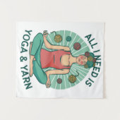 Alles wat ik nodig heb is Yoga en Yarne zin Wandkleed (Voorkant (horizontaal))