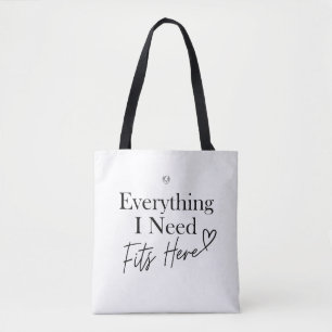 Alles wat ik nodig heb past hier tote bag