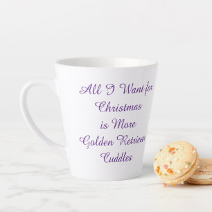 Alles wat ik voor kerst wil Golden Retriever Latte Mok