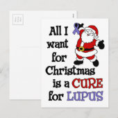 Alles wat ik voor Kerstmis/Kerstman wil...Lupus Feestdagenkaart (Voorkant / Achterkant)