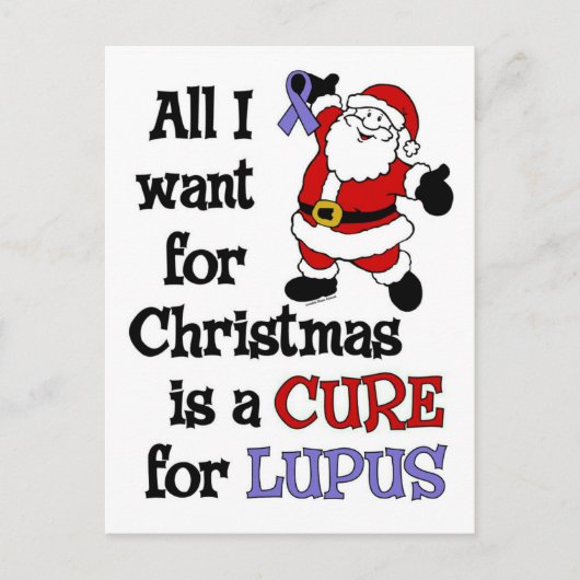 Alles wat ik voor Kerstmis/Kerstman wil...Lupus Feestdagenkaart (Voorkant)