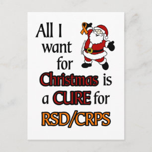 Alles wat ik voor Kerstmis/Kerstman wil...RSD/CRPS Briefkaart