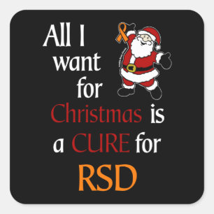 Alles wat ik voor Kerstmis/Kerstman wil...RSD Squa Vierkante Sticker