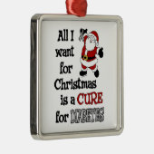 Alles wat ik voor Kerstmis wil...Diabetes Metalen Ornament (Rechts)