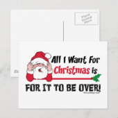 Alles wat ik voor Kerstmis wil Feestdagenkaart (Voorkant / Achterkant)