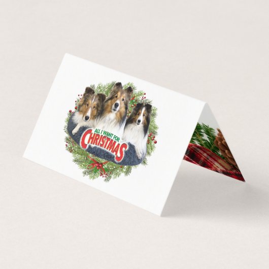 "Alles wat ik voor Kerstmis wil" - Gevouwen kaart (Voorkant)