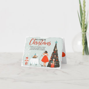 Alles wat ik voor Kerstmis wil   Gezins- en kinder Kaart