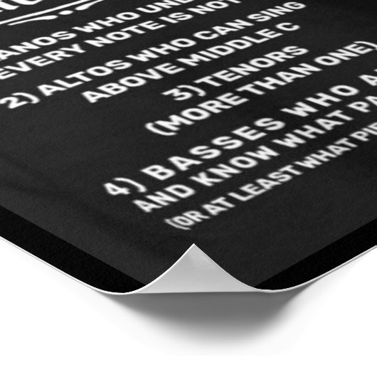 "Alles wat ik voor Kerstmis wil" grappig Choir msg Poster (Hoek)