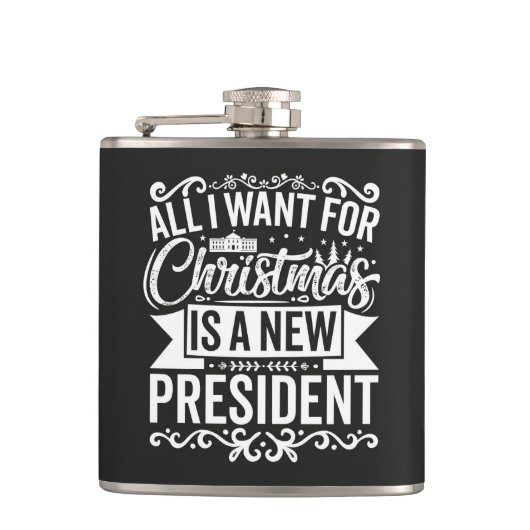 Alles wat ik voor Kerstmis wil Heupfles (Voorkant)