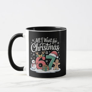 Alles wat ik voor Kerstmis wil is 67 Zes Zeven Mem Mok
