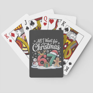 Alles wat ik voor Kerstmis wil is 67 Zes Zeven Mem Pokerkaarten