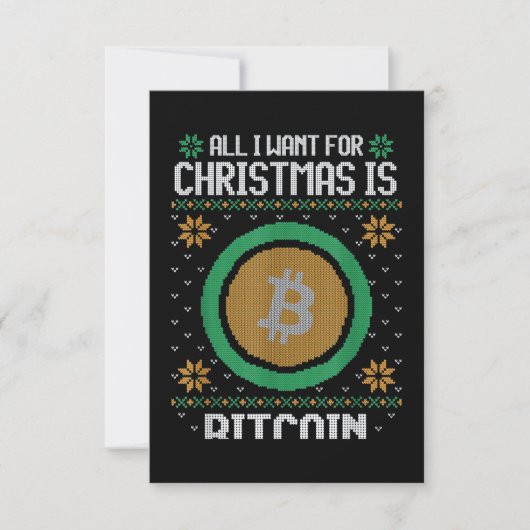 Alles wat ik voor Kerstmis wil is Bitcoin BTC Kaart (Voorkant)