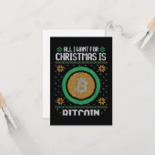 Alles wat ik voor Kerstmis wil is Bitcoin BTC Kaart (Voorkant / Achterkant in situ)