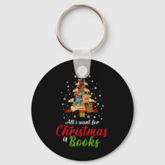 Alles wat ik voor Kerstmis wil, is Boeken-kerstboo Sleutelhanger