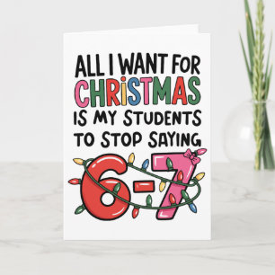 Alles wat ik voor Kerstmis wil is dat mijn leerlin Kaart