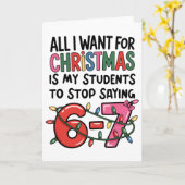 Alles wat ik voor Kerstmis wil is dat mijn leerlin Kaart (Gele Bloem)