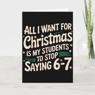 Alles wat ik voor Kerstmis wil is dat mijn student Kaart