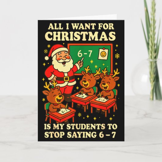 Alles wat ik voor Kerstmis wil is dat mijn student Kaart (Voorkant)