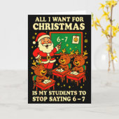 Alles wat ik voor Kerstmis wil is dat mijn student Kaart (Gele Bloem)