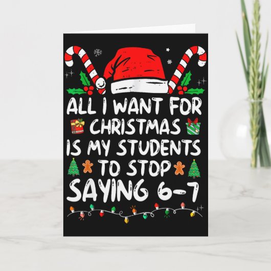 Alles wat ik voor Kerstmis wil is dat mijn student Kaart (Voorkant)