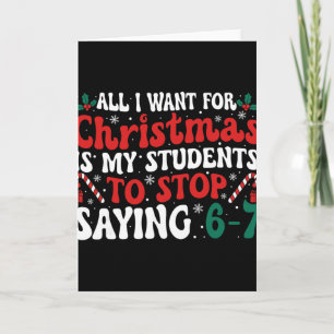 Alles wat ik voor Kerstmis wil is dat mijn student Kaart