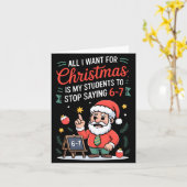 Alles wat ik voor Kerstmis wil is dat mijn student Kaart (Gele Bloem)